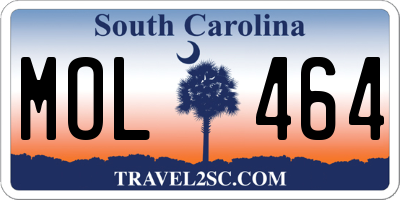 SC license plate MOL464