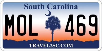 SC license plate MOL469