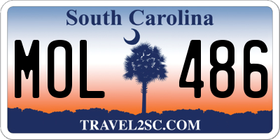 SC license plate MOL486