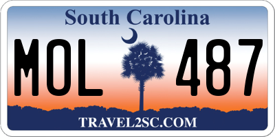 SC license plate MOL487