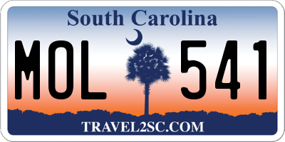 SC license plate MOL541
