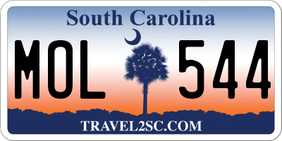 SC license plate MOL544