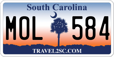 SC license plate MOL584