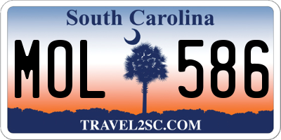 SC license plate MOL586