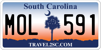 SC license plate MOL591
