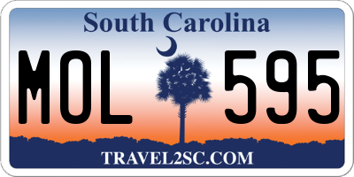SC license plate MOL595