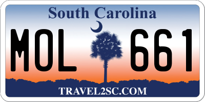 SC license plate MOL661