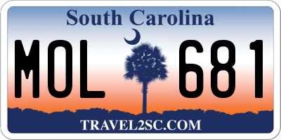 SC license plate MOL681