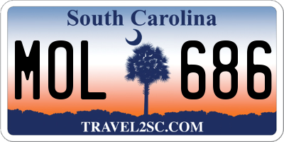 SC license plate MOL686
