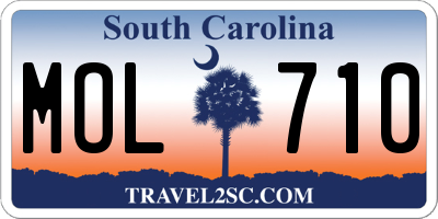 SC license plate MOL710