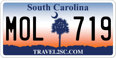 SC license plate MOL719