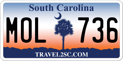 SC license plate MOL736