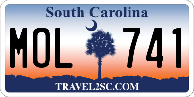 SC license plate MOL741