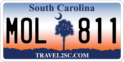 SC license plate MOL811