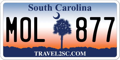 SC license plate MOL877