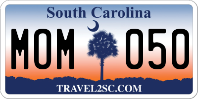 SC license plate MOM050
