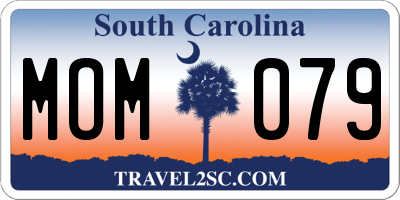 SC license plate MOM079
