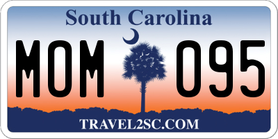 SC license plate MOM095