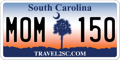 SC license plate MOM150