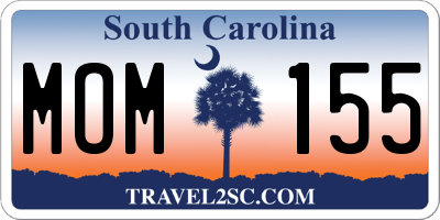 SC license plate MOM155