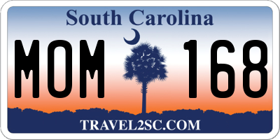 SC license plate MOM168