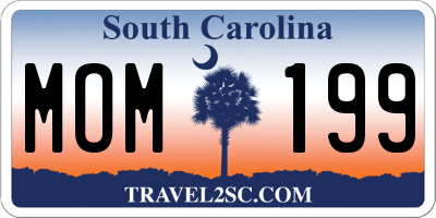 SC license plate MOM199