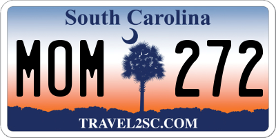 SC license plate MOM272