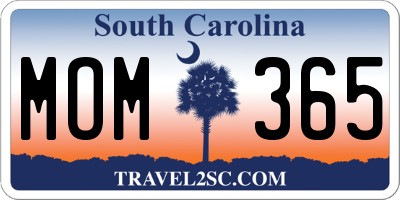 SC license plate MOM365