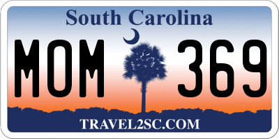 SC license plate MOM369
