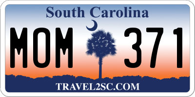 SC license plate MOM371