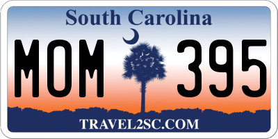 SC license plate MOM395