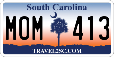 SC license plate MOM413