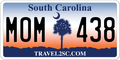 SC license plate MOM438