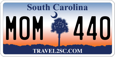SC license plate MOM440