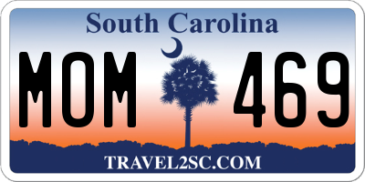 SC license plate MOM469