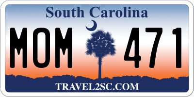 SC license plate MOM471
