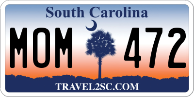 SC license plate MOM472