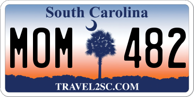 SC license plate MOM482