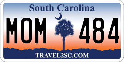 SC license plate MOM484