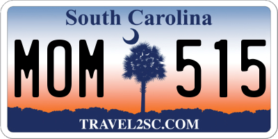 SC license plate MOM515