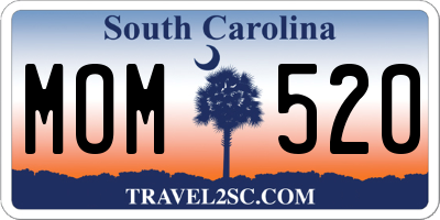 SC license plate MOM520