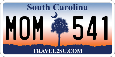 SC license plate MOM541