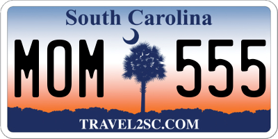 SC license plate MOM555