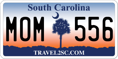 SC license plate MOM556