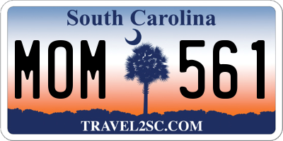 SC license plate MOM561