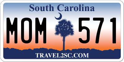 SC license plate MOM571