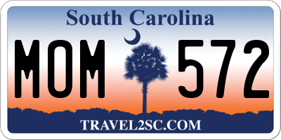 SC license plate MOM572