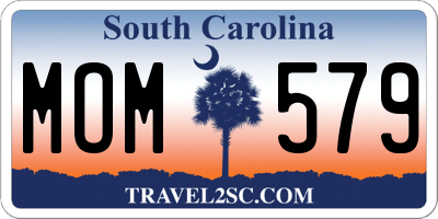 SC license plate MOM579