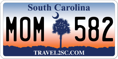 SC license plate MOM582