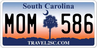 SC license plate MOM586